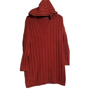American Eagle Super Soft Long V Neck Hooded Sweater